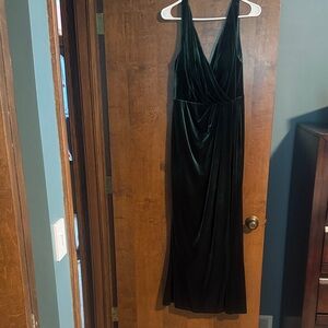 Revelry Deep Green Velvet Maxi Dress